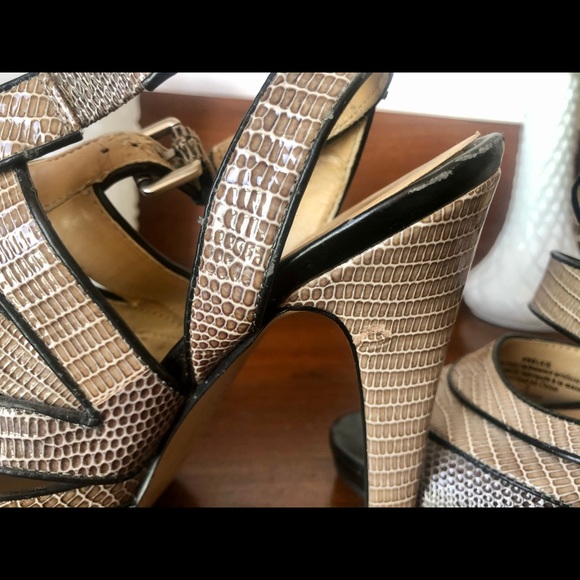 Nine West leather strappy heels - Picture 5 of 7